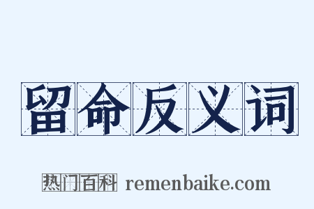 留命反义词是什么意思的图片